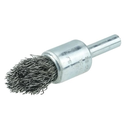Weiler Controlled Flare Crimped Wire End Brush 1/2", .020" Steel Fill 10303